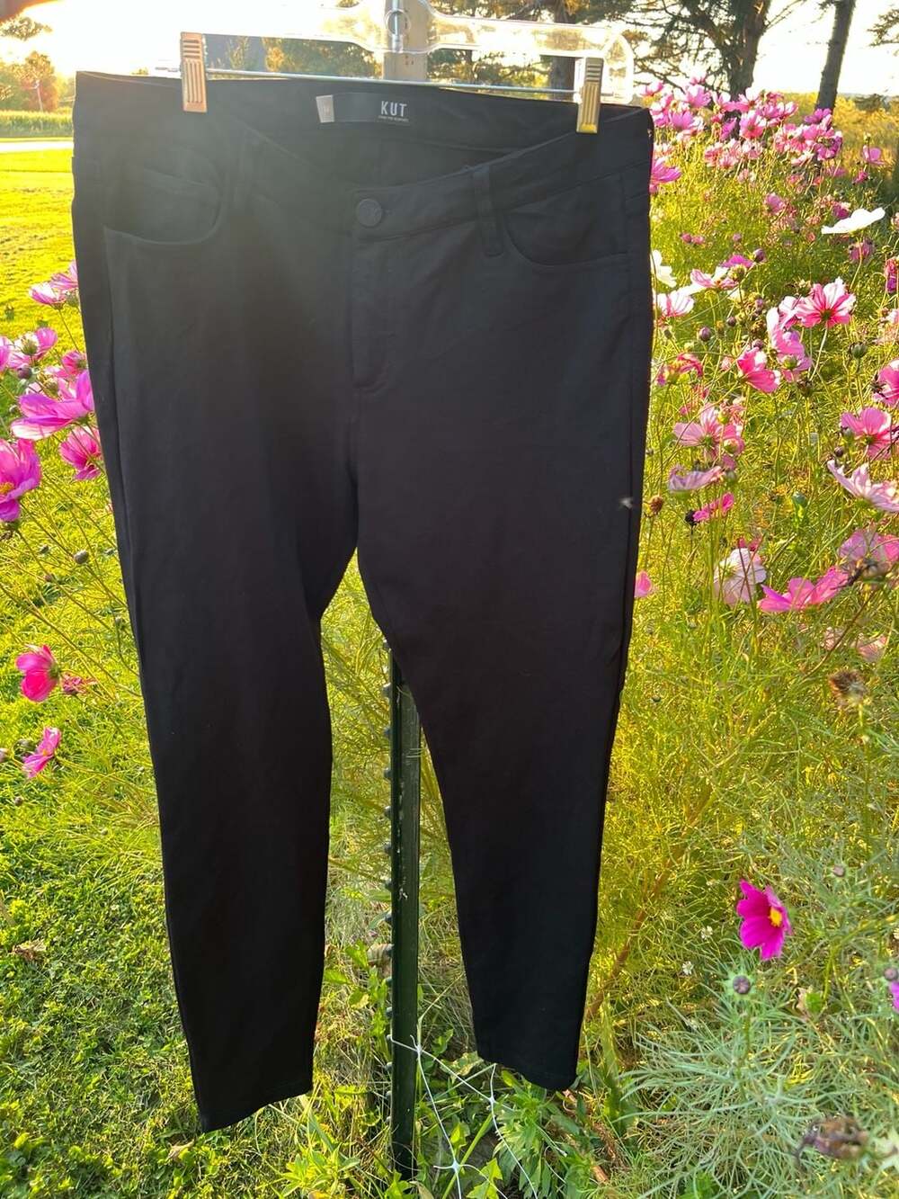 Kut From The Kloth Mia Toothpick Skinny Size 14 Black